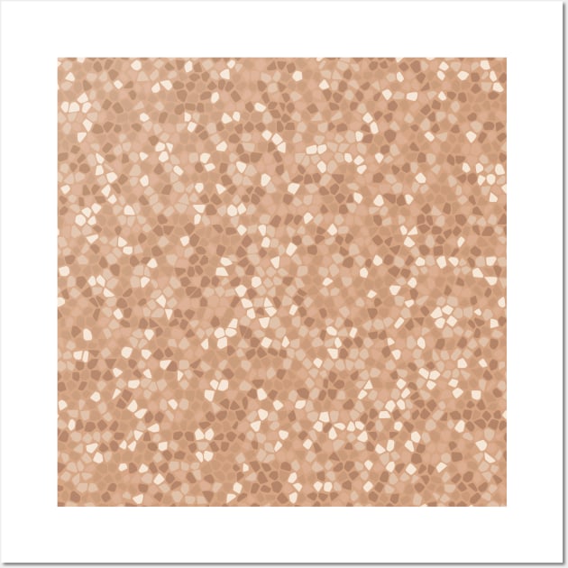 Rose Gold Shades Mosaic Pattern Wall Art by John Uttley